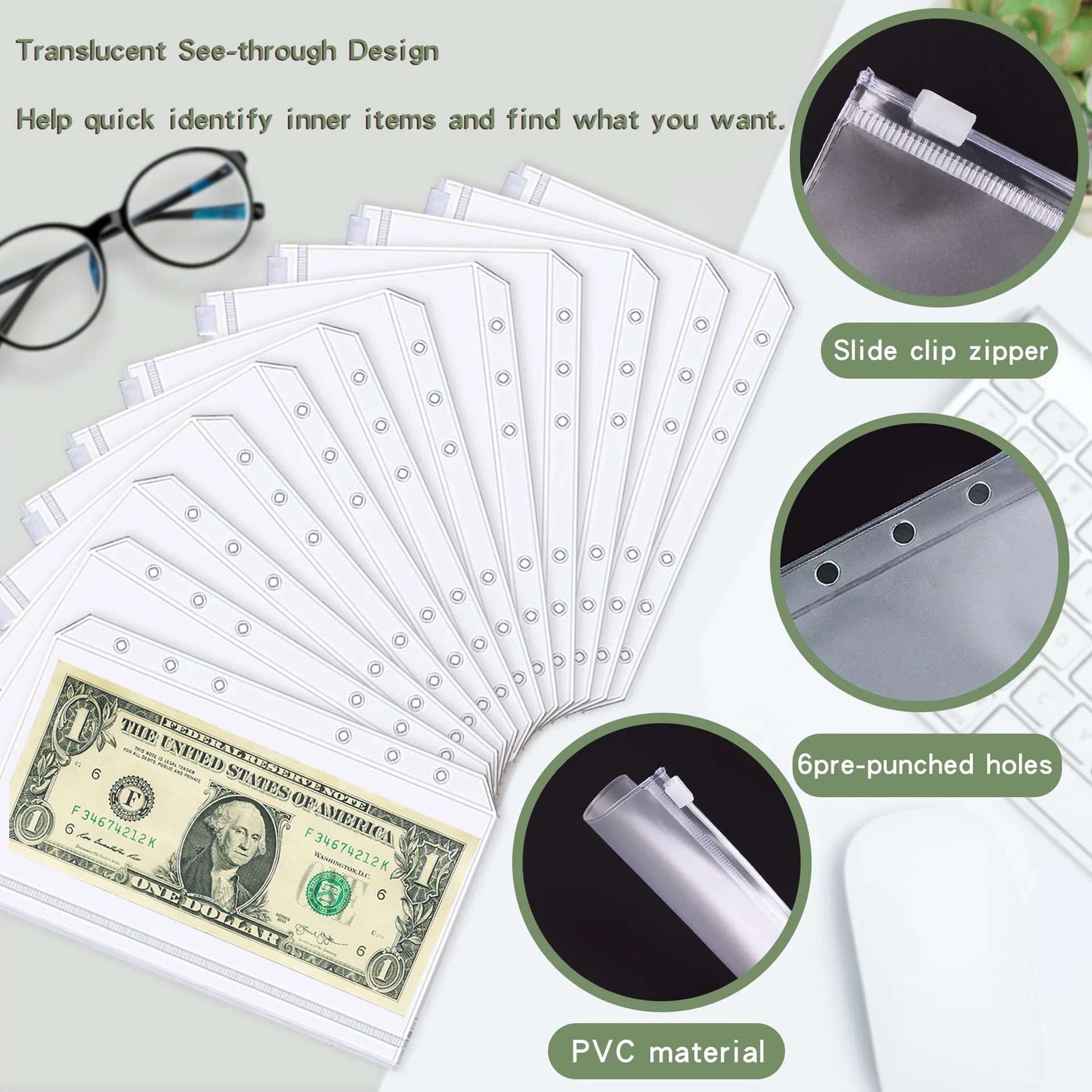 A6 Binder Budget Planner – 6-Ring Money Organizer with Zipper Pockets & Plastic Envelopes ShopAnthonyDoty