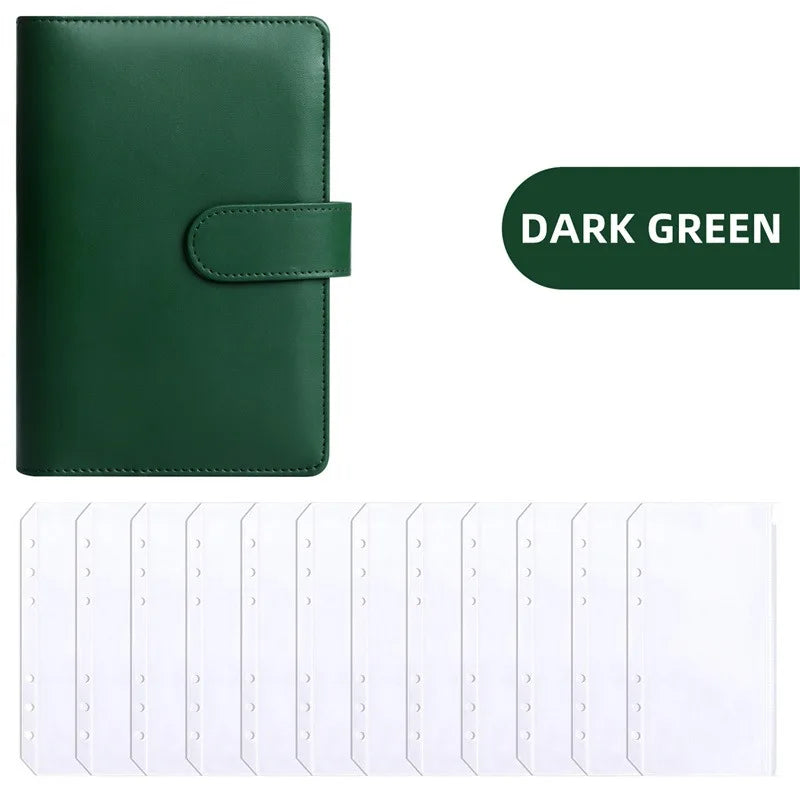 PU Leather A6 Budget Binder – Cash Envelope Organizer with Zipper Pockets, Labels & Budget Sheets ShopAnthonyDoty