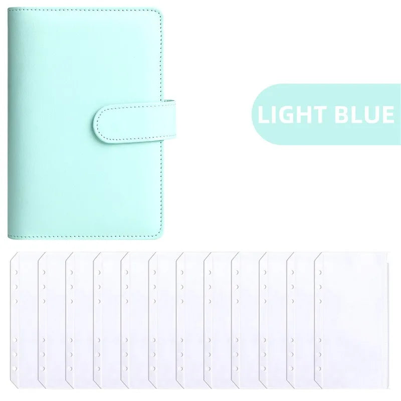 PU Leather A6 Budget Binder – Cash Envelope Organizer with Zipper Pockets, Labels & Budget Sheets ShopAnthonyDoty