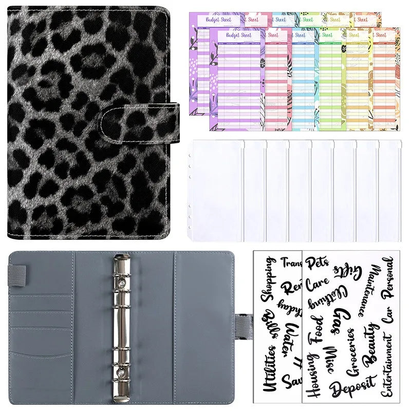 PU Leather A6 Budget Binder – Cash Envelope Organizer with Zipper Pockets, Labels & Budget Sheets ShopAnthonyDoty