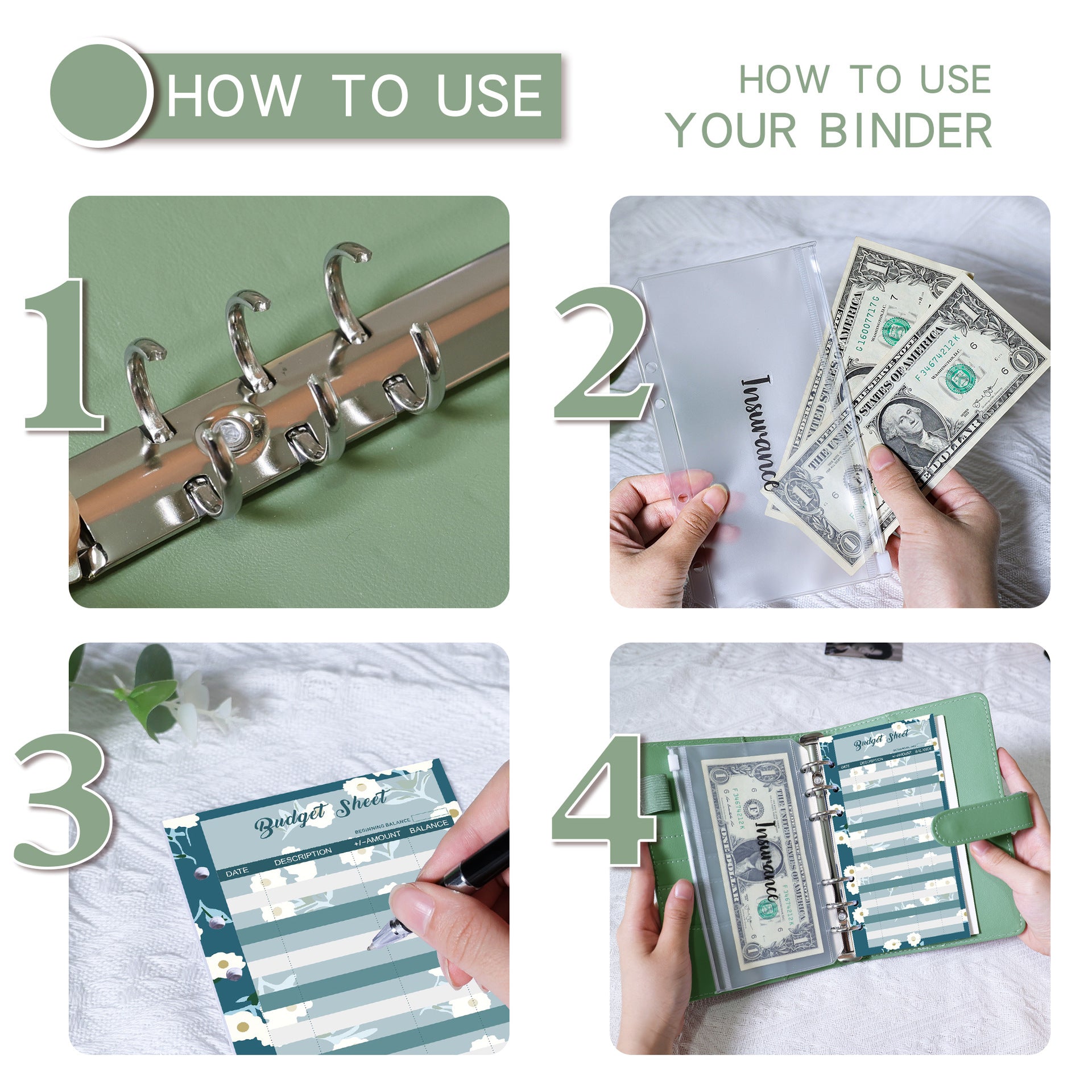 A6 Binder Budget Planner – 6-Ring Money Organizer with Zipper Pockets & Plastic Envelopes ShopAnthonyDoty