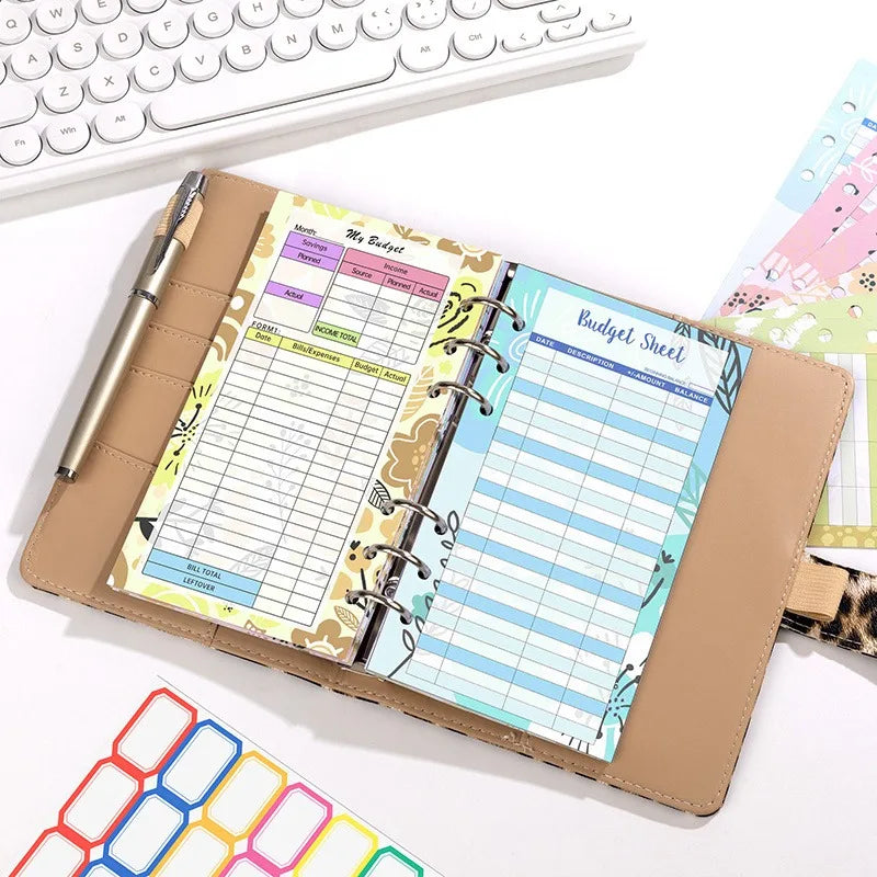 PU Leather A6 Budget Binder – Cash Envelope Organizer with Zipper Pockets, Labels & Budget Sheets ShopAnthonyDoty