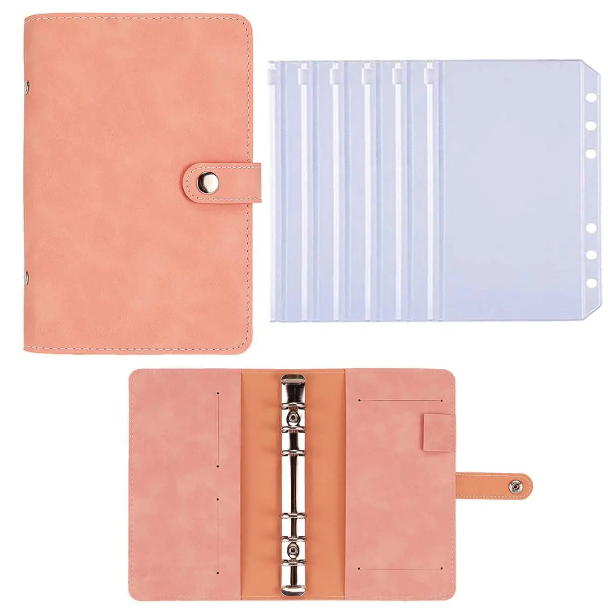 A6 Budget Binder – PU Leather Cash Envelope Planner with Card Pockets & Pen Loop ShopAnthonyDoty