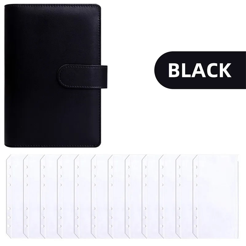 PU Leather A6 Budget Binder – Cash Envelope Organizer with Zipper Pockets, Labels & Budget Sheets ShopAnthonyDoty