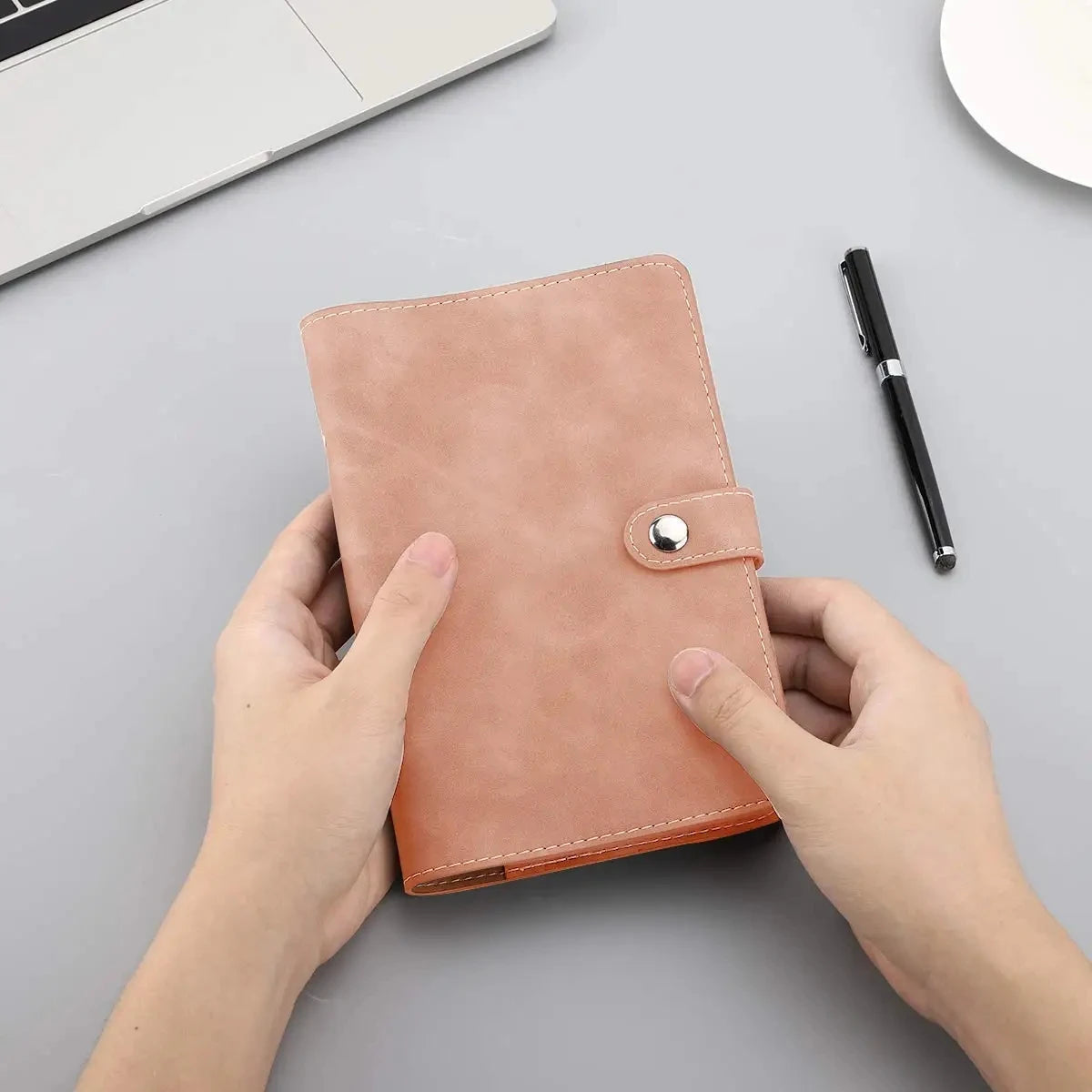 A6 Budget Binder – PU Leather Cash Envelope Planner with Card Pockets & Pen Loop ShopAnthonyDoty