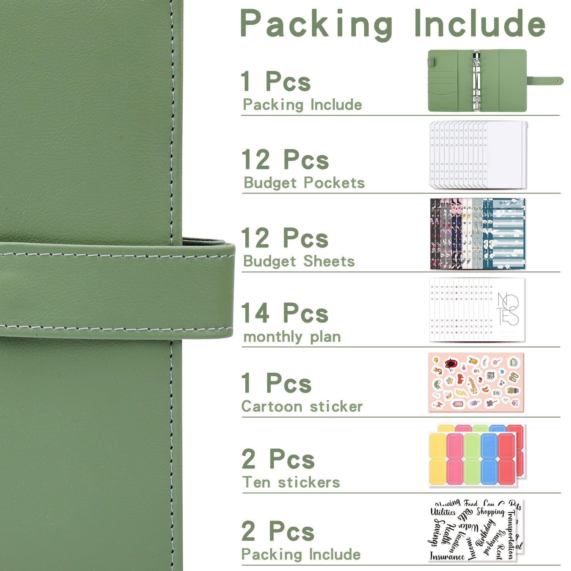A6 Binder Budget Planner – 6-Ring Money Organizer with Zipper Pockets & Plastic Envelopes ShopAnthonyDoty
