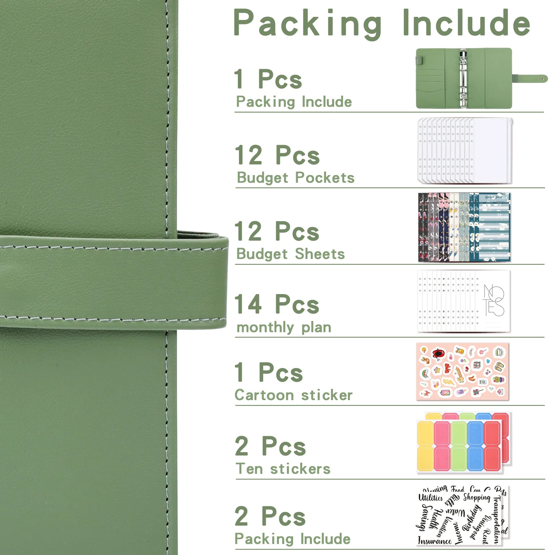 A6 Binder Budget Planner – 6-Ring Money Organizer with Zipper Pockets & Plastic Envelopes ShopAnthonyDoty