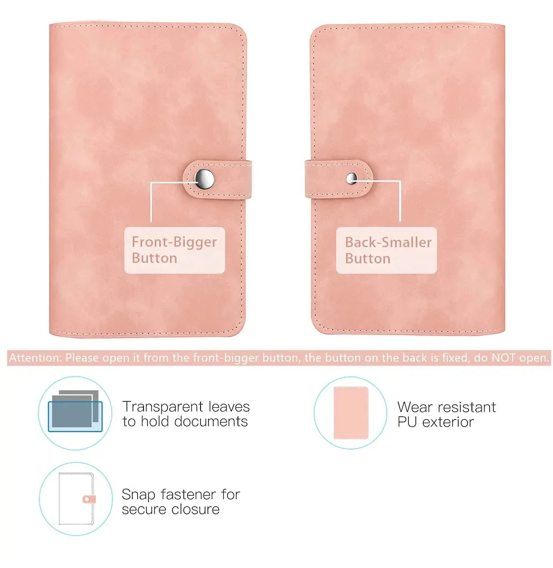 A6 Budget Binder – PU Leather Cash Envelope Planner with Card Pockets & Pen Loop ShopAnthonyDoty