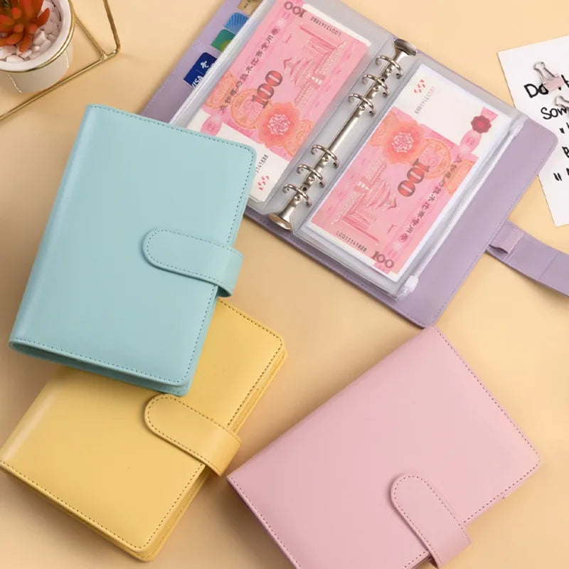 PU Leather A6 Budget Binder – Cash Envelope Organizer with Zipper Pockets, Labels & Budget Sheets ShopAnthonyDoty