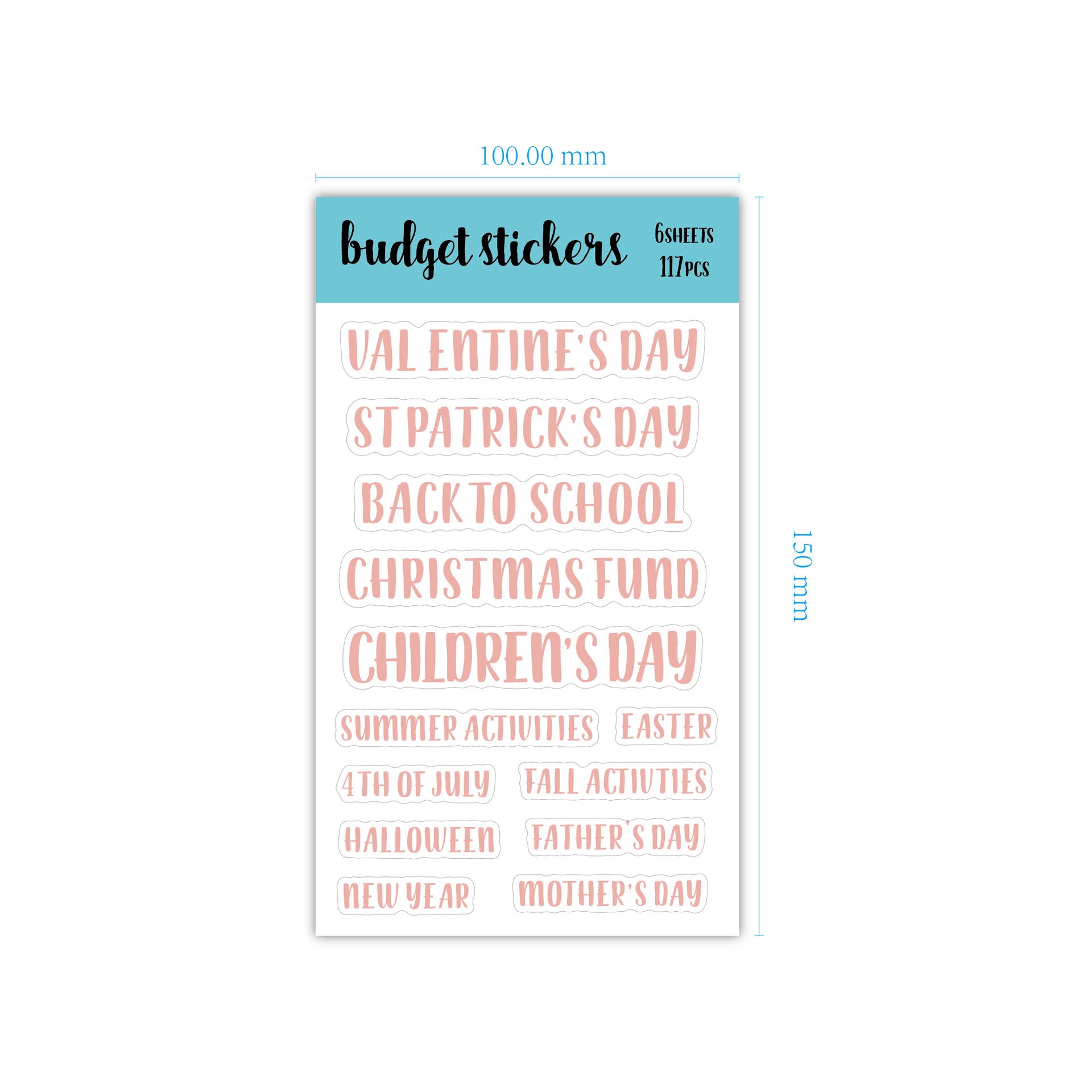 Budget Planner Sticker Set CJ Drophshipping