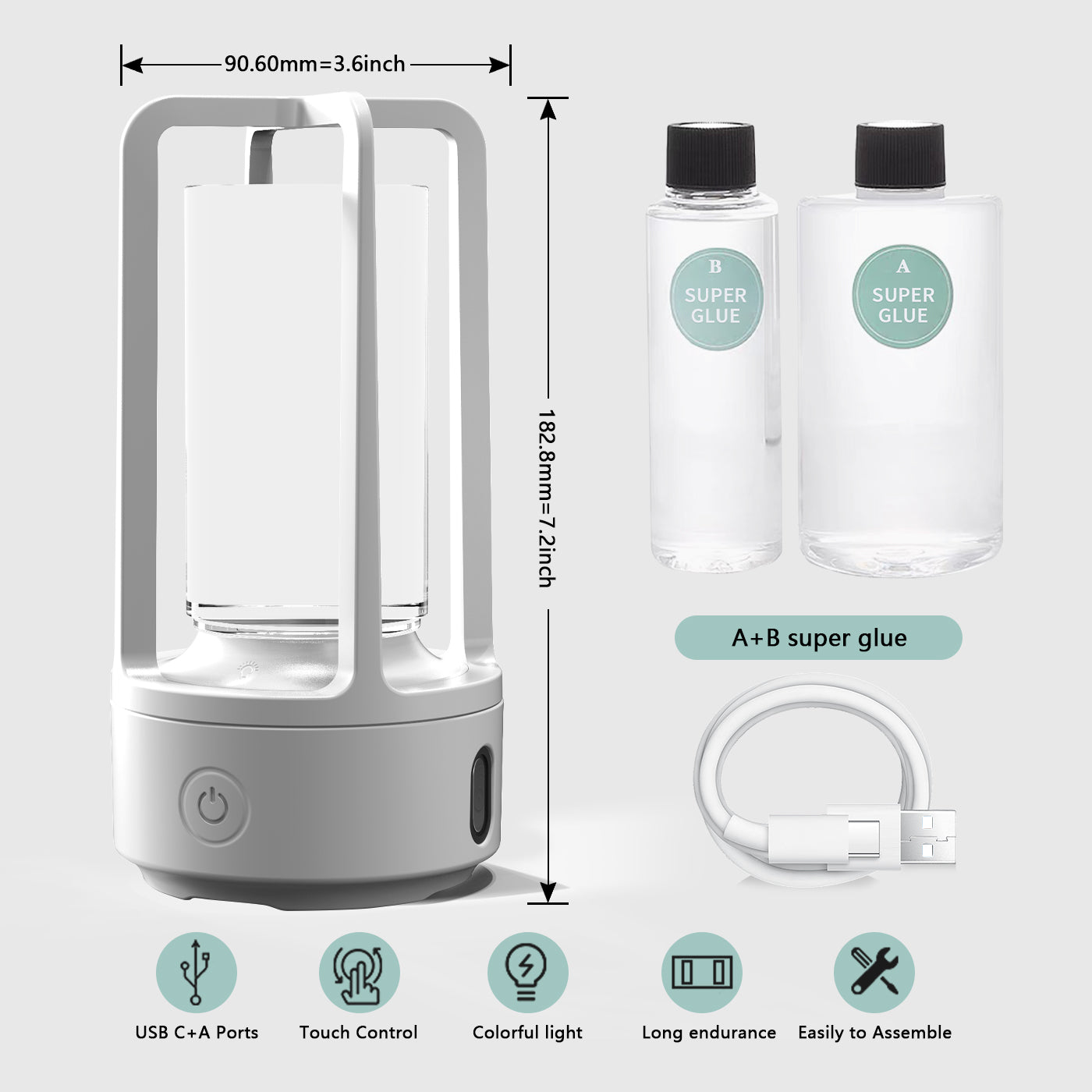 Bluetooth Speaker Gift Touch Resin Night Light