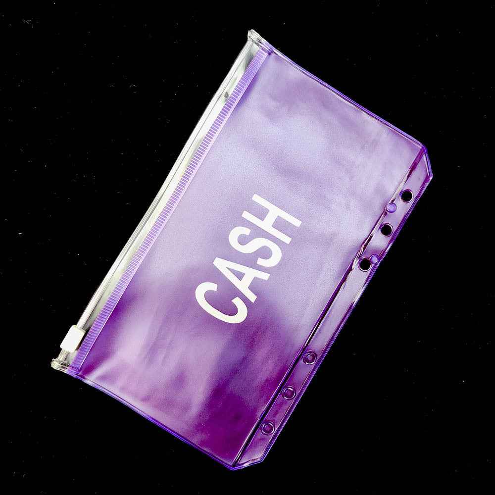 A6 Cash Budget Envelope 6-hole Loose-leaf Zipper Bag