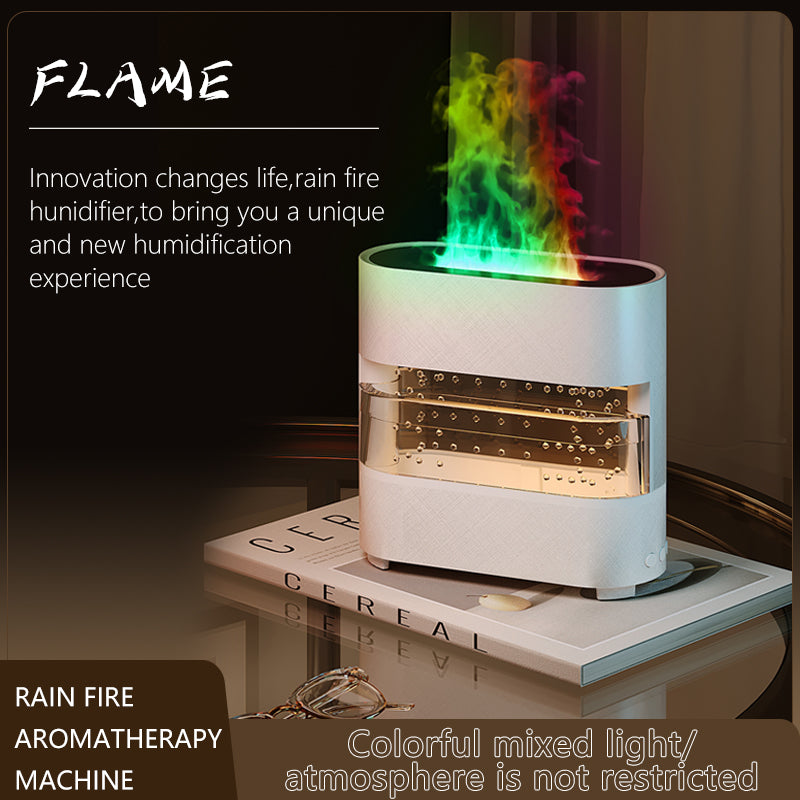 Products Rain Cloud Fire Humidifier Water Drip Novedades 2024 Rain Water Diffuser Fire Flame Humidifier Aroma Diffuser