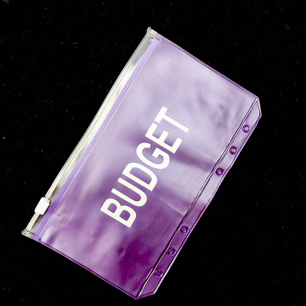 A6 Cash Budget Envelope 6-hole Loose-leaf Zipper Bag